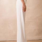 Maison Donati | High-Waisted Pinstripe Trousers – Wide-Leg Tailored Fit
