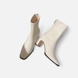 Maison Donati | Square Toe Ankle Boots with Thick Heel