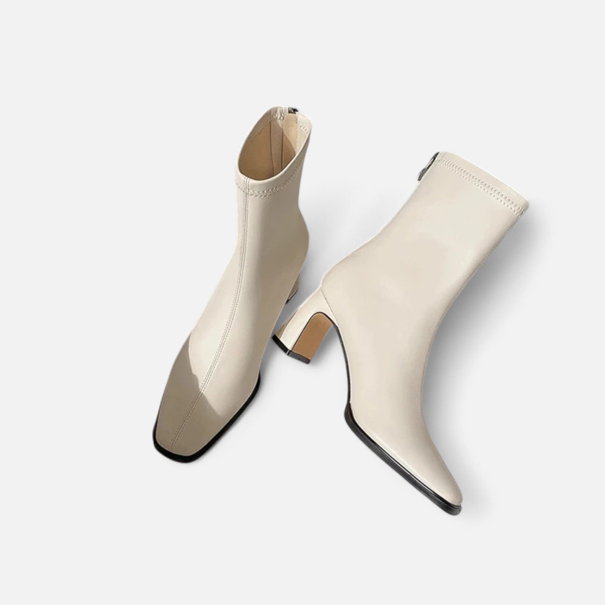 Maison Donati | Square Toe Ankle Boots with Block Heel