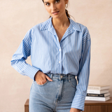 Maison Donati | Notched Collar Shirt – Relaxed Oversized Fit