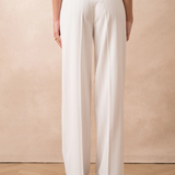 Maison Donati | High-Waisted Pinstripe Trousers – Wide-Leg Tailored Fit