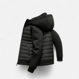 Maison Donati | Men’s Hybrid Hooded Jacket – Lightweight Quilted Zip-Up