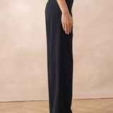 Maison Donati | High-Waisted Pinstripe Trousers – Wide-Leg Tailored Fit