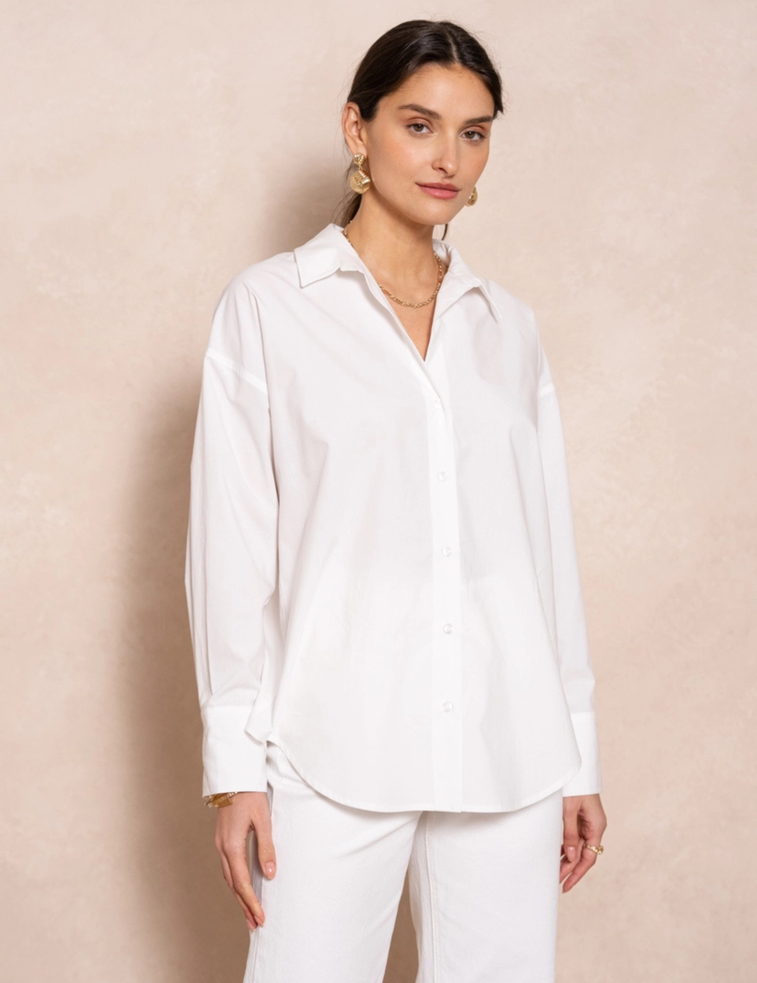 Maison Donati | Notched Collar Shirt – Relaxed Oversized Fit