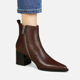 Maison Donati | Chelsea Boots with Pointed Toe and Square Block Heel