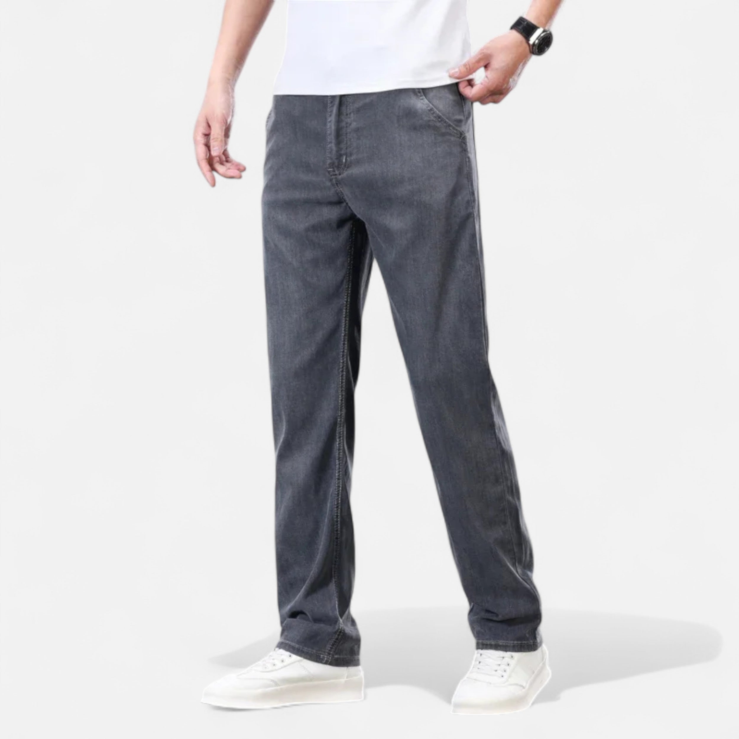 Maison Donati | Men’s Relaxed Straight-Leg Denim Trousers – Casual Jeans