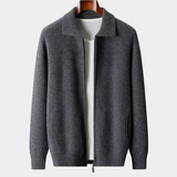 Maison Donati | Men’s Wool Zip Jacket – Minimalist Stand Collar