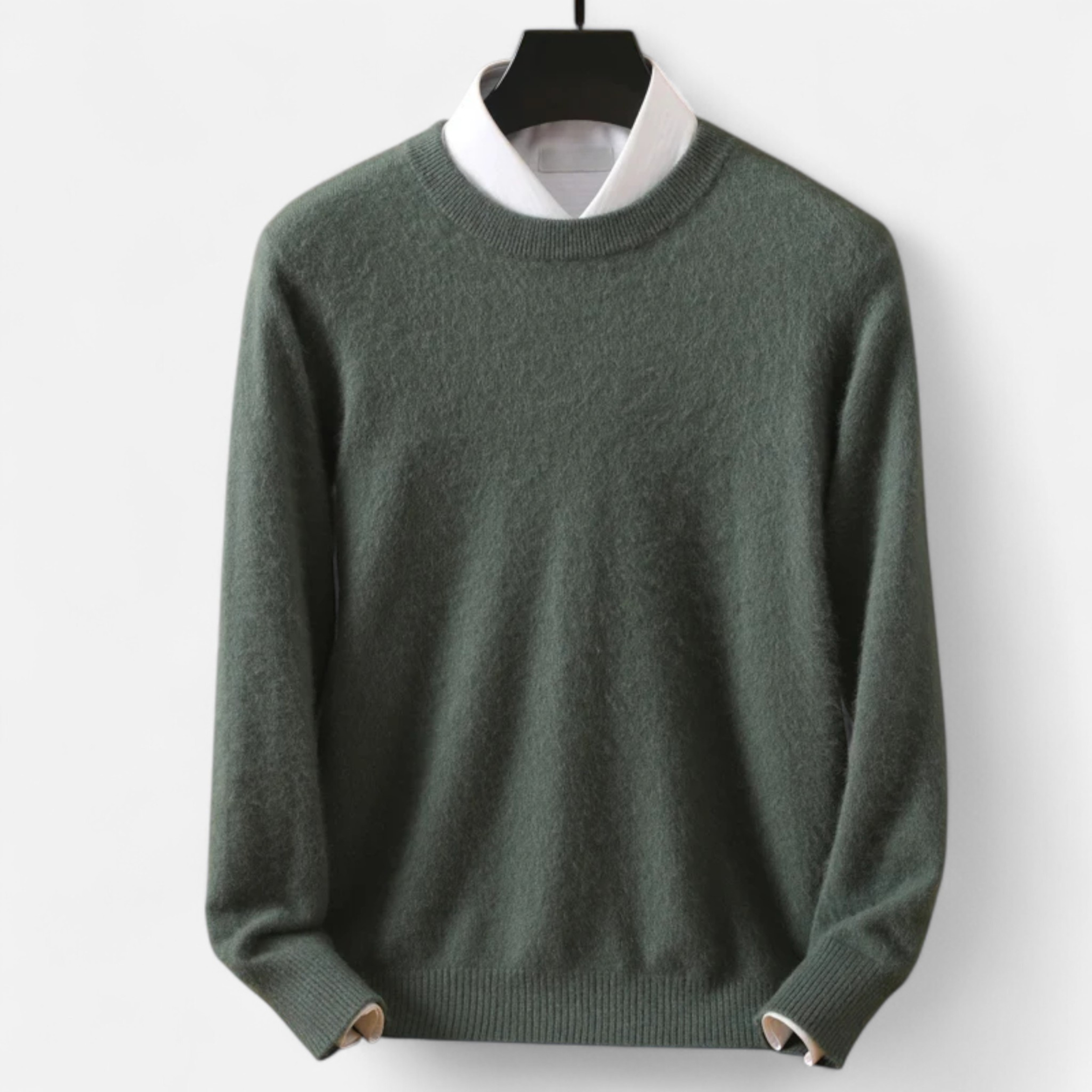 Maison Donati | Men’s Wool Blend Crewneck Sweater – Classic Lightweight Knit