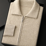 Maison Donati | Men’s Wool Zip Jacket – Minimalist Stand Collar