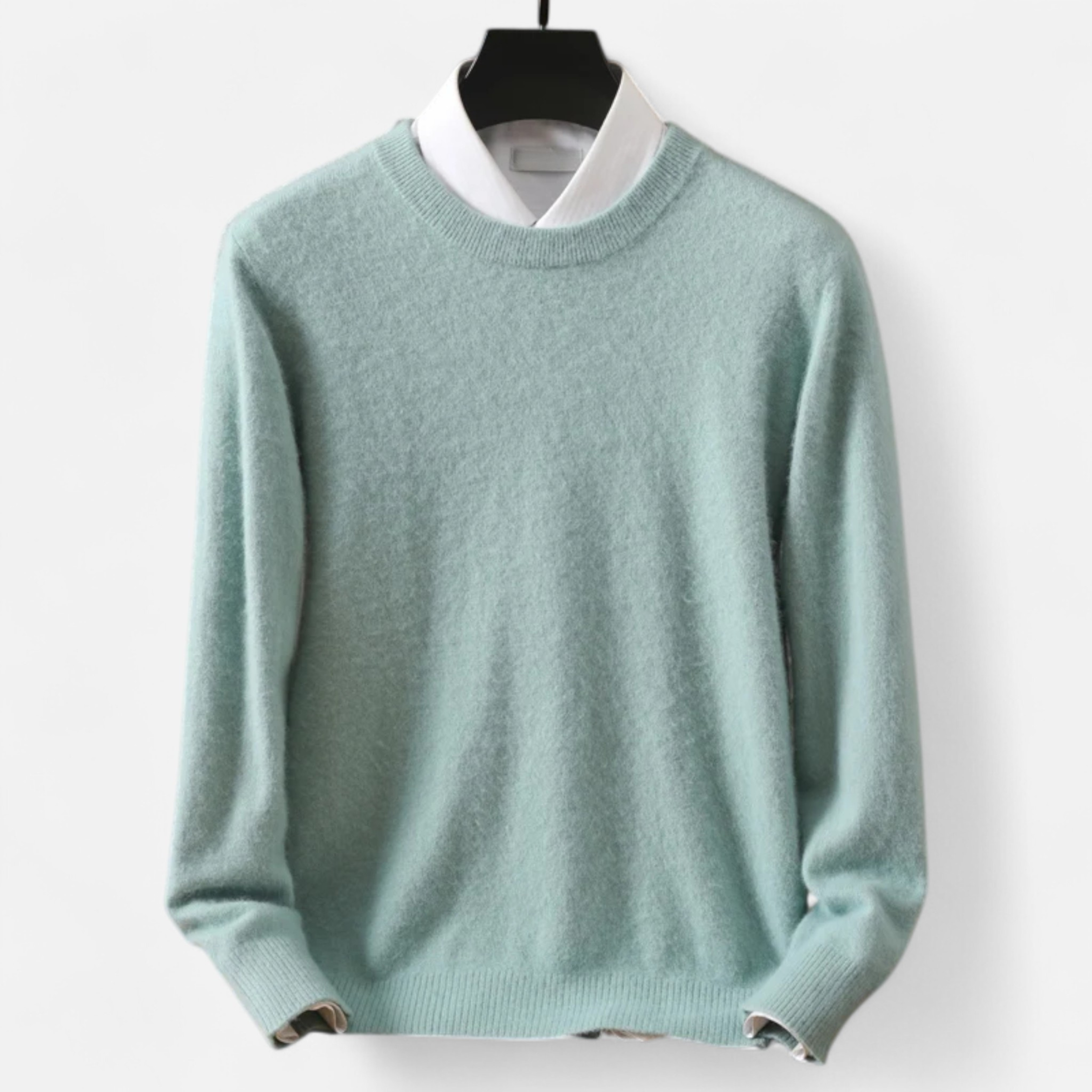 Maison Donati | Men’s Wool Blend Crewneck Sweater – Classic Lightweight Knit