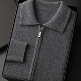 Maison Donati | Men’s Wool Zip Jacket – Minimalist Stand Collar