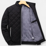 Maison Donati | Men’s Quilted Winter Jacket – Fleece-Lined Zip-Up