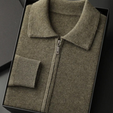 Maison Donati | Men’s Wool Zip Jacket – Minimalist Stand Collar