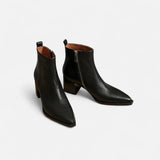 Maison Donati | Chelsea Boots with Pointed Toe and Square Block Heel