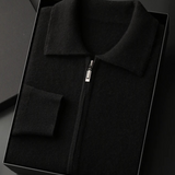 Maison Donati | Men’s Wool Zip Jacket – Minimalist Stand Collar
