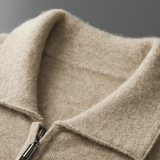 Maison Donati | Men’s Wool Zip Jacket – Minimalist Stand Collar