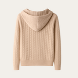 Maison Donati | Cable-Knit Cashmere Wool Zip Hoodie