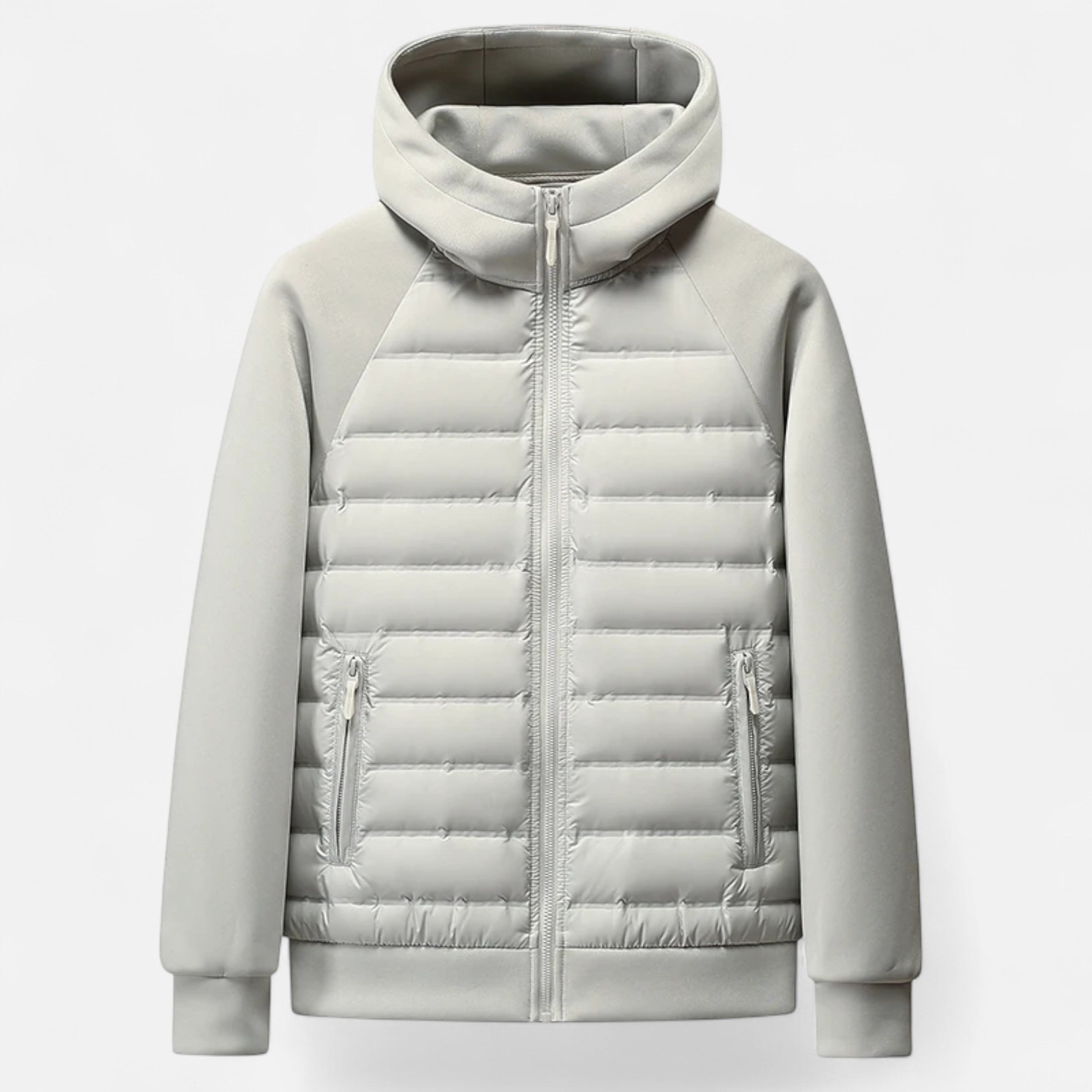 Maison Donati | Men’s Hybrid Hooded Jacket – Lightweight Quilted Zip-Up