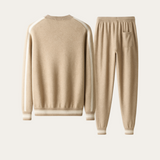 Maison Donati | Cashmere Wool Lounge Set – Crew Neck Sweater & Drawstring Pants