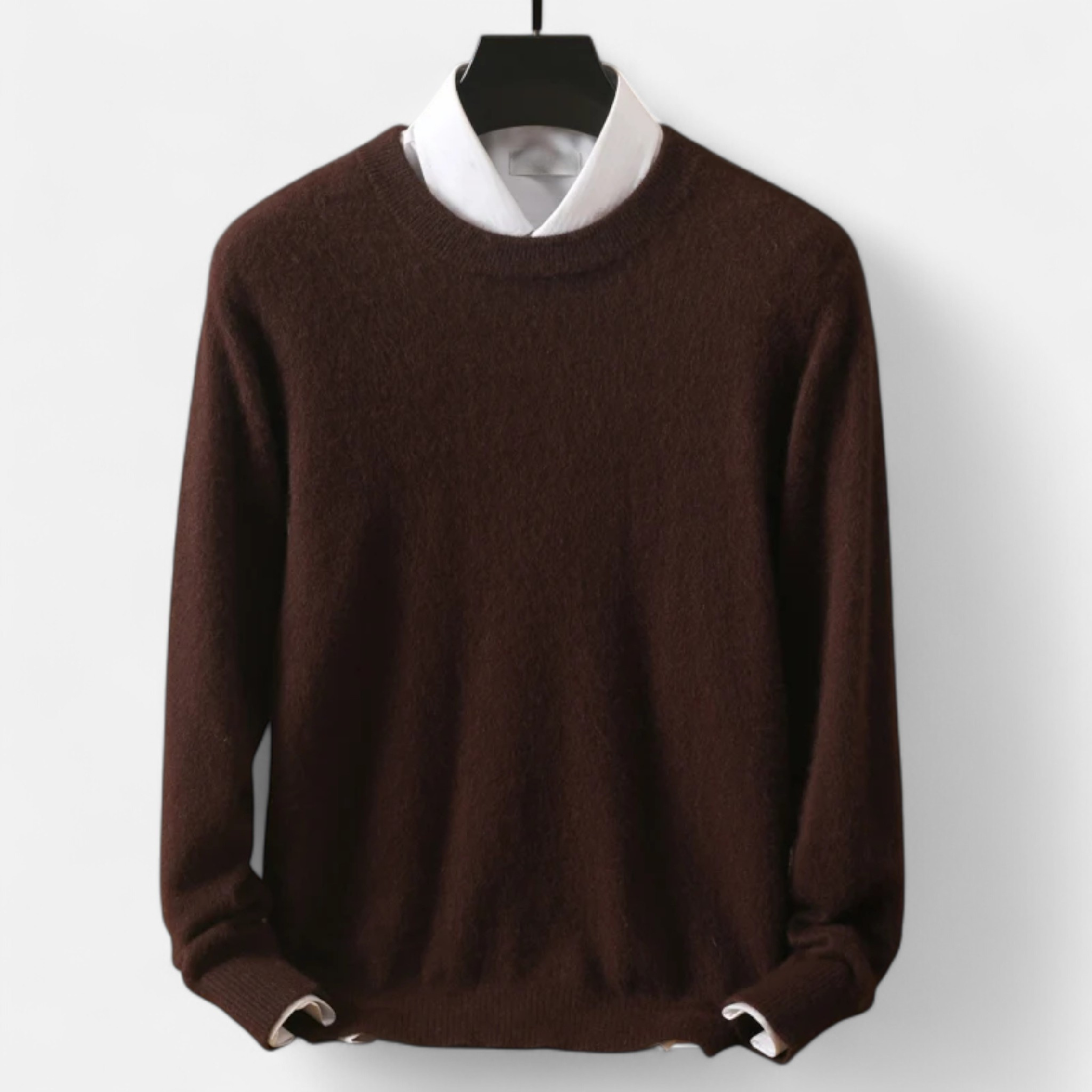 Maison Donati | Men’s Wool Blend Crewneck Sweater – Classic Lightweight Knit