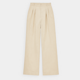 Maison Donati | Linen Blend Wide-Leg Trousers – Tailored High-Waist