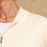 Maison Donati | Cotton Zip-Up Sweater – Slim Fit Stand Collar Knit