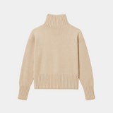 Maison Donati | Wool Cashmere Half-Zip Sweater – Relaxed Cropped Fit