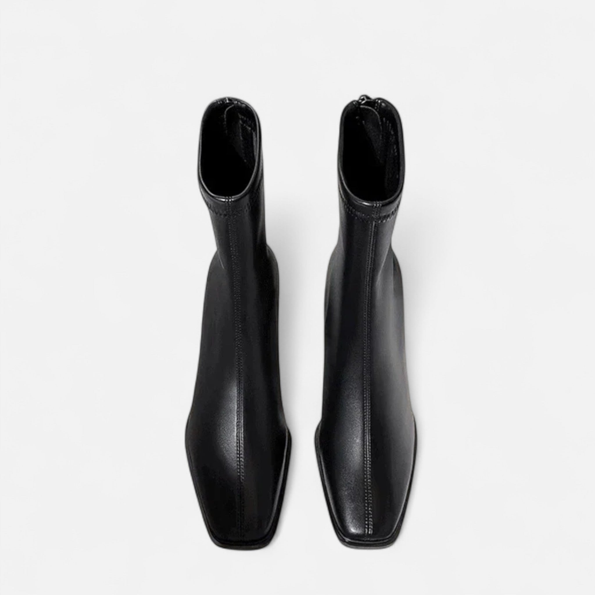 Maison Donati | Square Toe Ankle Boots with Block Heel