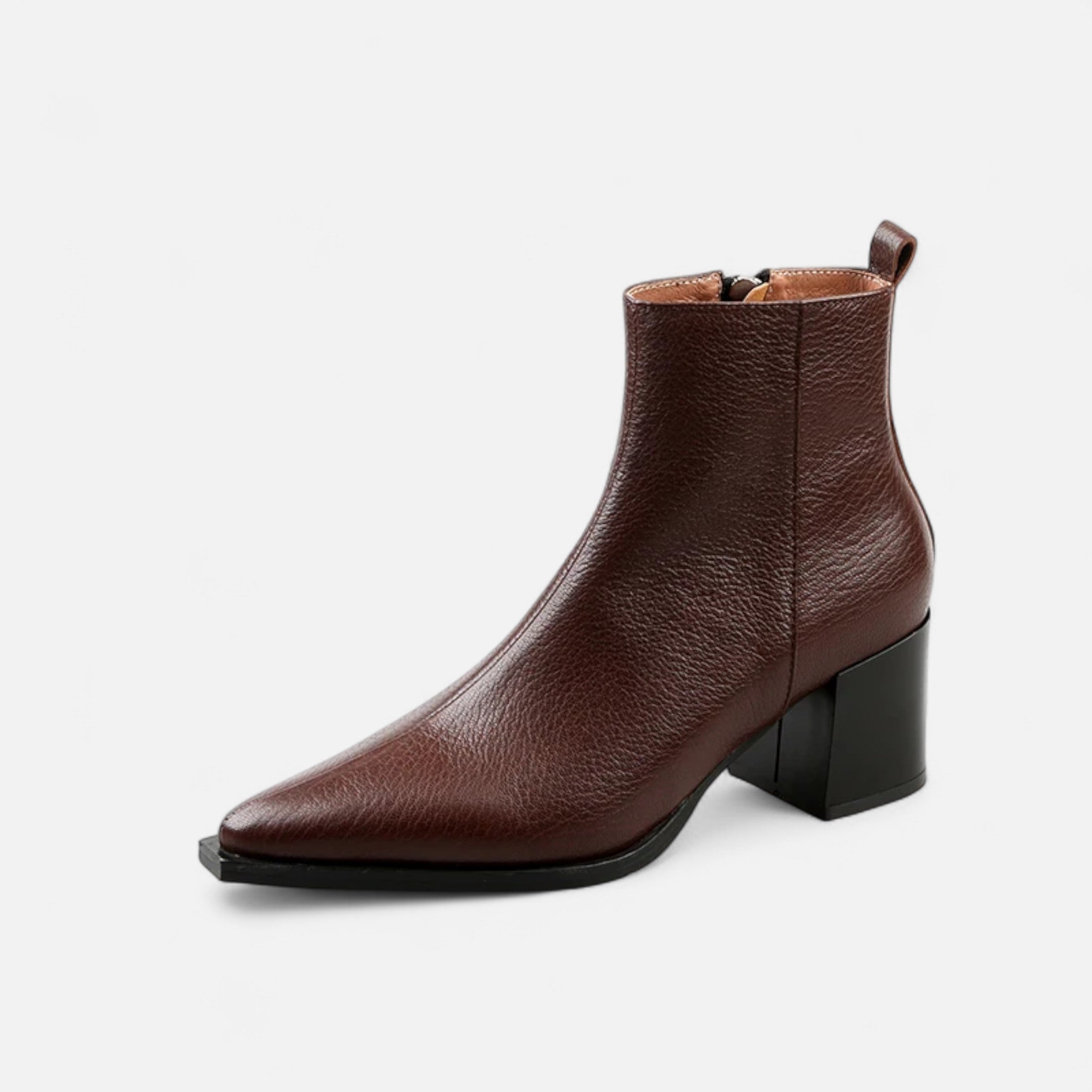 Maison Donati | Chelsea Boots with Pointed Toe and Square Block Heel