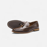 Maison Donati | Men’s Leather Tassel Loafers – Classic Slip-On Design