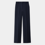 Maison Donati | High-Waisted Pinstripe Trousers – Wide-Leg Tailored Fit