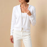 Maison Donati | Lightweight Zip-Up Hooded Cardigan – Smart Luxury Knitwear