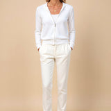 Maison Donati | Lightweight Zip-Up Hooded Cardigan – Smart Luxury Knitwear