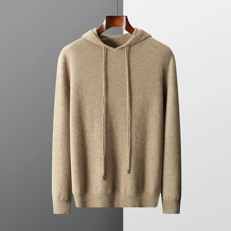 Maison Donati | Men’s Wool Knitted Hoodie – Classic Pullover Design