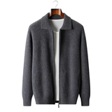 Maison Donati | Men’s Wool Zip Jacket – Minimalist Stand Collar