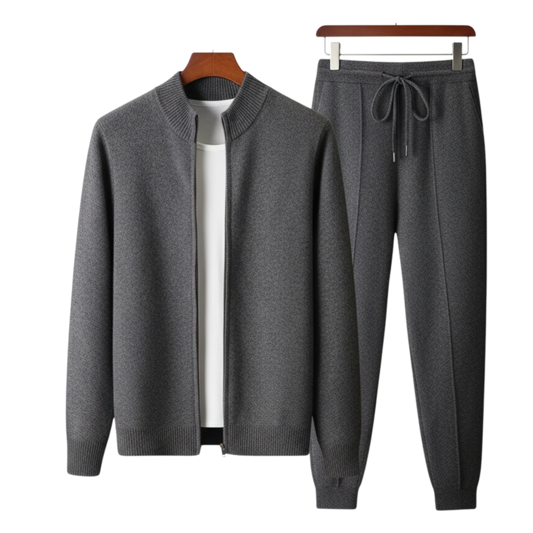 Maison Donati | Merino Wool Lounge Set – Cardigan & Drawstring Pants