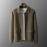 Maison Donati | Men’s Cashmere Wool Jacket – Button-Up with Classic Collar