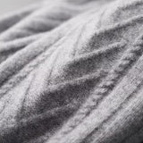 Maison Donati | Men’s Wool Textured Zip Cardigan – Chevron Knit Design