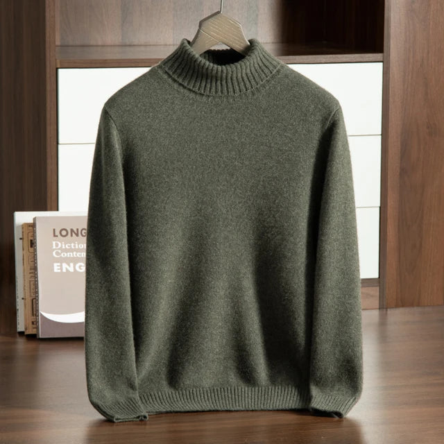 Maison Donati | Men’s Wool Turtleneck Sweater – Classic Knit Design