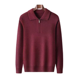 Maison Donati | Men’s Wool Knit Half-Zip Sweater – Polo Collar