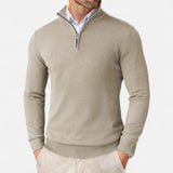Maison Donati | Men’s Merino Wool Half-Zip Sweater – Lightweight Knit Pullover