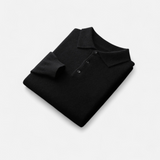 Maison Donati | Men’s Merino Wool Polo Sweater – Lightweight Long Sleeve Knit