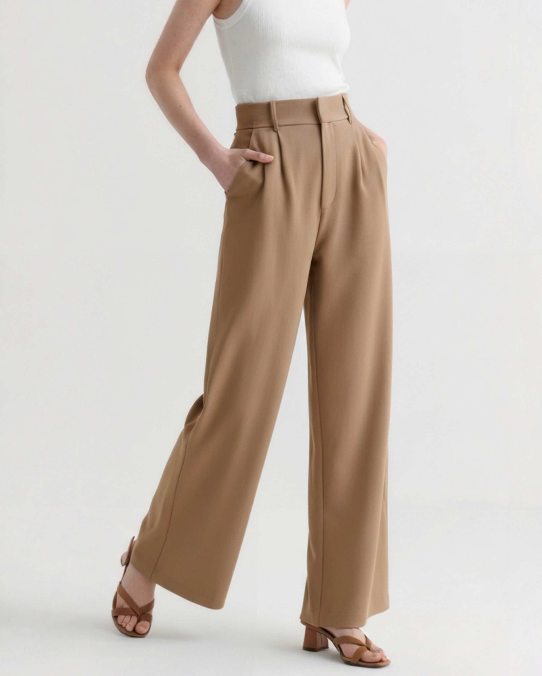 Maison Donati | Women's Wide-Leg Trousers - High-Waisted