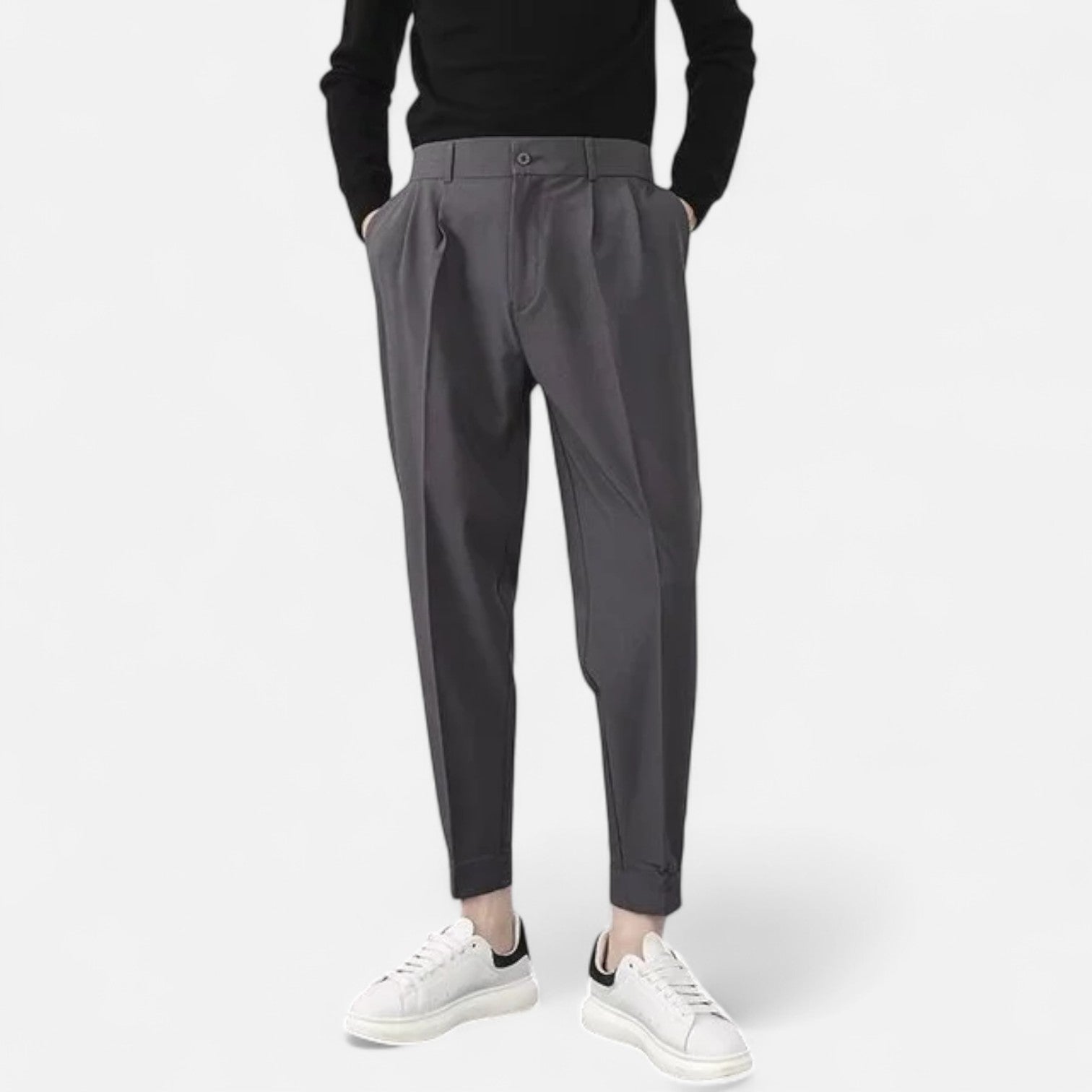 Maison Donati | Men’s Tailored Pleated Trousers – Modern Tapered Fit