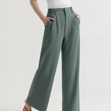 Maison Donati | Women's Wide-Leg Trousers - High-Waisted