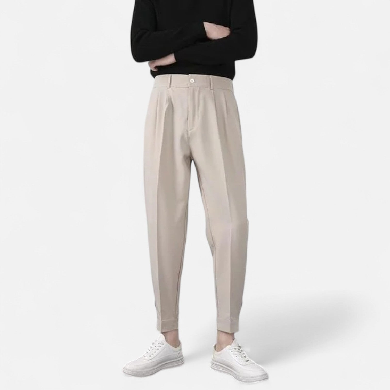 Maison Donati | Men’s Tailored Pleated Trousers – Modern Tapered Fit