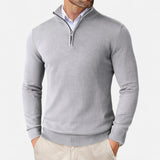 Maison Donati | Men’s Merino Wool Half-Zip Sweater – Lightweight Knit Pullover
