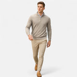 Maison Donati | Men’s Merino Wool Half-Zip Sweater – Lightweight Knit Pullover