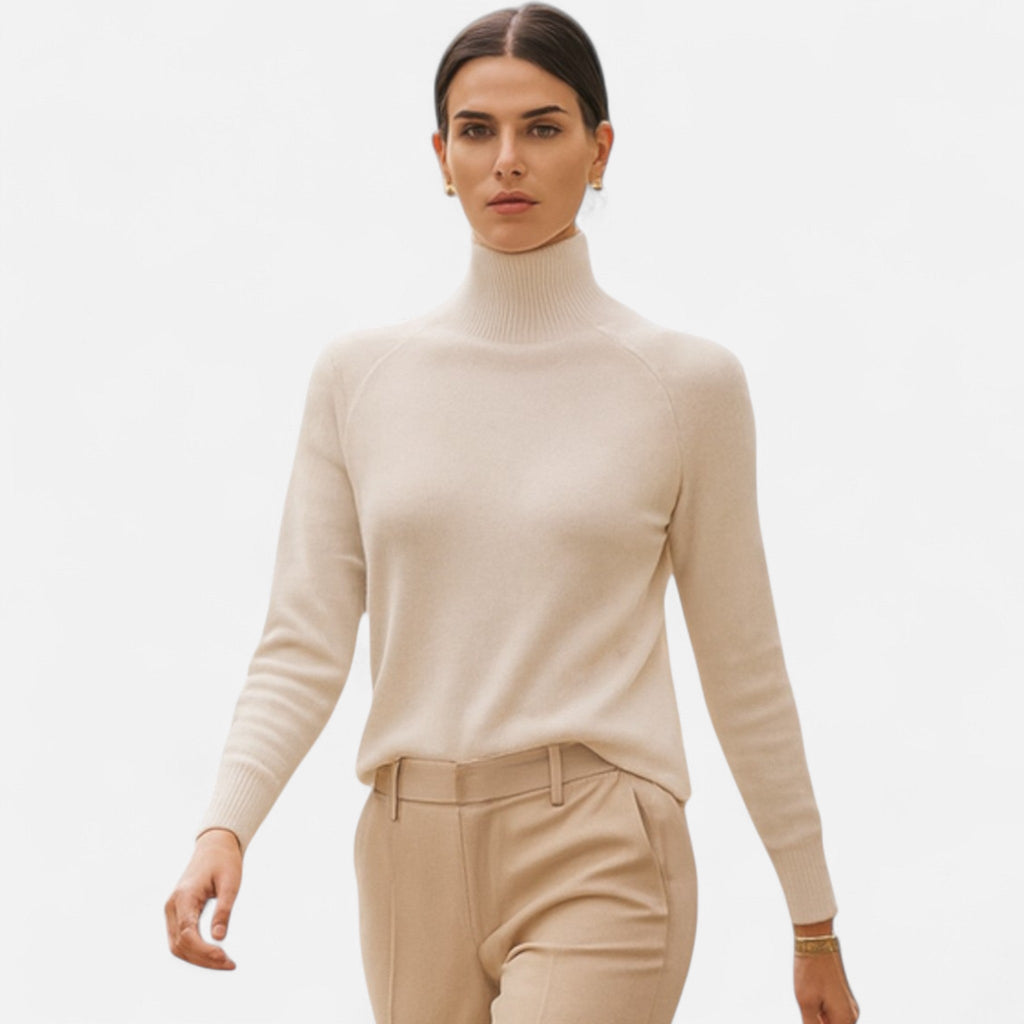 Maison Donati | Women's Mock-Neck Long Sleeve Sweater