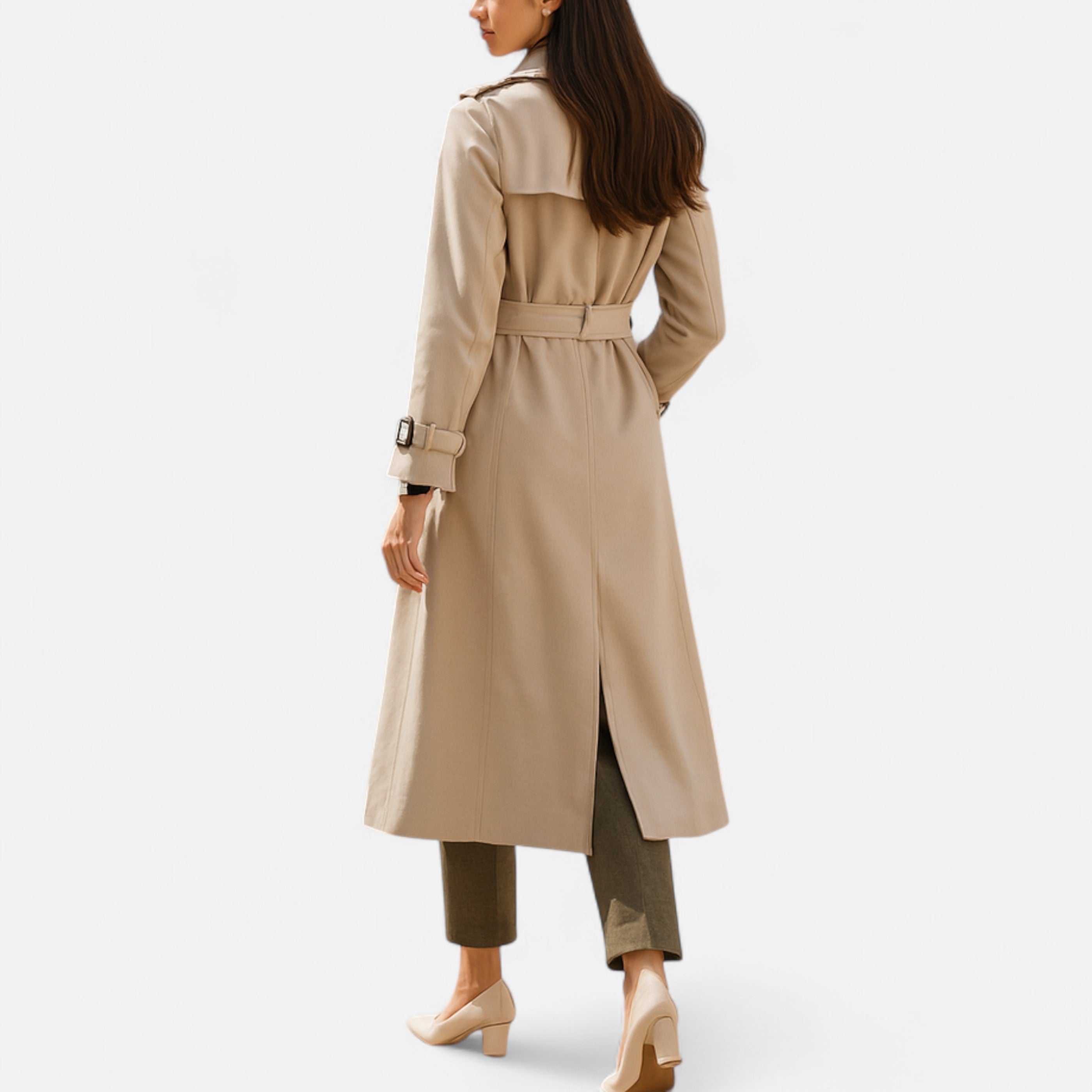 Maison Donati | Double-Breasted Belted Trench Coat